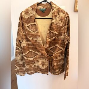 Lauren Ralph Lauren Aztec Western Cotton   Blazer/cardi